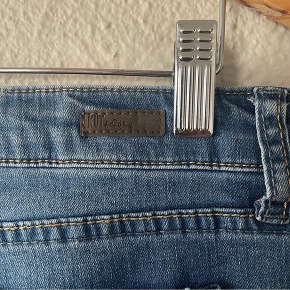 Kut from the Kloth Rosie Pencil Skirt Women’s 10 Blue Medium Wash Denim Slit - Picture 12 of 16